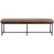 Zancor Gunmetal / Tan Leather Bench